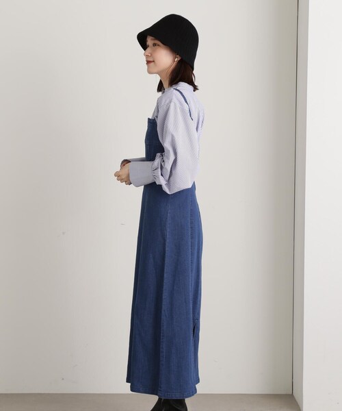 N.(N. Natural Beauty Basic)(エヌエヌナチュラルビューティーベーシック)の「◆カットオフキャミワンピース(ワンピース・レディース・ブルー/ネイビー・MEDIUM)」の10枚目の写真