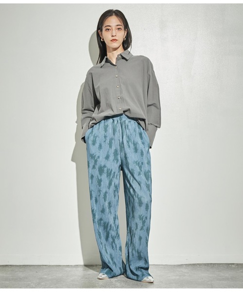 ANAP（アナップ）の「バックオープンツイストデザインシャツ（シャツ/ブラウス・レディース・アイボリー/イエロー×グリーン/スミクロ・FREE）」の15枚目の写真