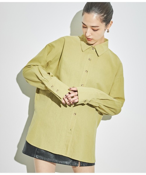 ANAP（アナップ）の「バックオープンツイストデザインシャツ（シャツ/ブラウス・レディース・アイボリー/イエロー×グリーン/スミクロ・FREE）」の19枚目の写真