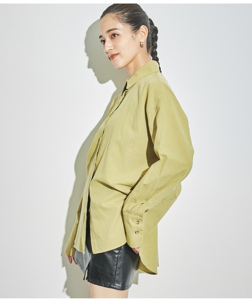 ANAP（アナップ）の「バックオープンツイストデザインシャツ（シャツ/ブラウス・レディース・アイボリー/イエロー×グリーン/スミクロ・FREE）」の20枚目の写真