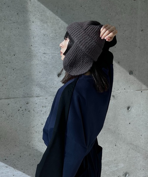 y/m by RIKA（イムバイリカ）の「モヘアタッチフライトニットキャップ（キャップ・レディース・チャコールグレー・FREE）」の15枚目の写真