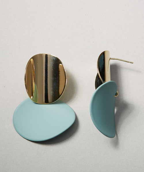 Abahouse Devinette(ドゥヴィネット)の「【sauvage peau 】ラウンドクロスピアス(ピアス(両耳用)・レディース・ブルー/オレンジ/イエロー/ホワイト・フリー)」の7枚目の写真