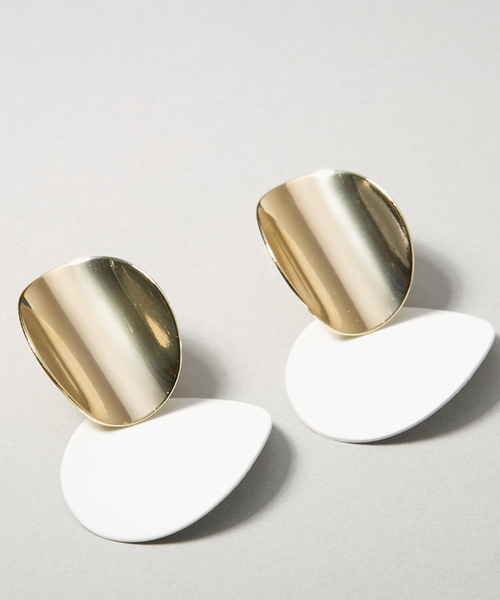 Abahouse Devinette(ドゥヴィネット)の「【sauvage peau 】ラウンドクロスピアス(ピアス(両耳用)・レディース・ブルー/オレンジ/イエロー/ホワイト・フリー)」の11枚目の写真