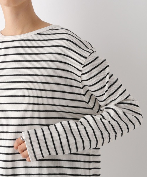 LEPSIM（レプシィム）の「裾ラウンドワッフルプルオーバー　908522（Tシャツ/カットソー・レディース・ホワイト×ブラック/チャコールグレー/ライトグリーン/アイボリー・FREE）」の21枚目の写真