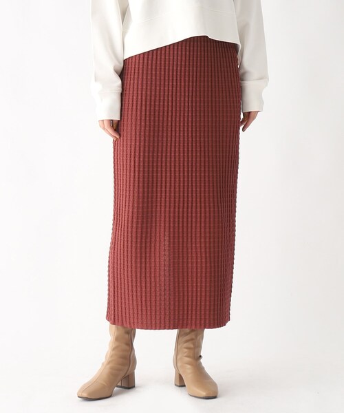 OPAQUE.CLIP（オペークドットクリップ）の「◆ぽこぽこナローニットスカート【洗濯機洗い可】（スカート・レディース・ブラック/こしょう色系/ピンク系その他・38/40）」の3枚目の写真