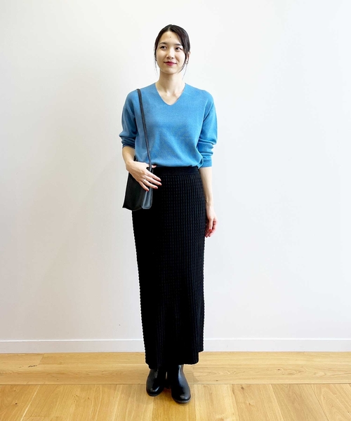 OPAQUE.CLIP（オペークドットクリップ）の「◆ぽこぽこナローニットスカート【洗濯機洗い可】（スカート・レディース・ブラック/こしょう色系/ピンク系その他・38/40）」の10枚目の写真