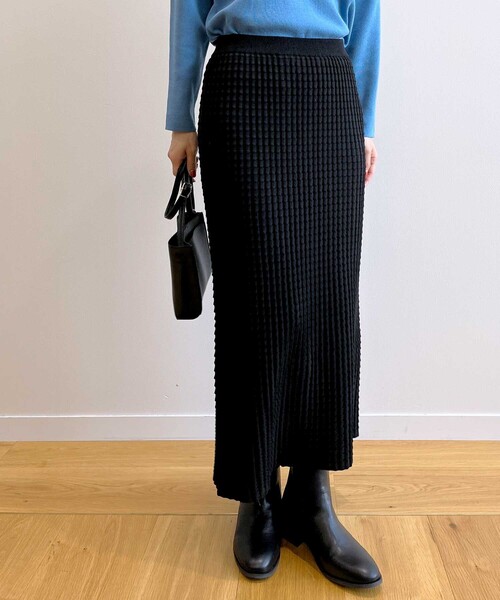 OPAQUE.CLIP（オペークドットクリップ）の「◆ぽこぽこナローニットスカート【洗濯機洗い可】（スカート・レディース・ブラック/こしょう色系/ピンク系その他・38/40）」の13枚目の写真