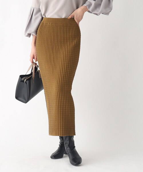 OPAQUE.CLIP（オペークドットクリップ）の「◆ぽこぽこナローニットスカート【洗濯機洗い可】（スカート・レディース・ブラック/こしょう色系/ピンク系その他・38/40）」の16枚目の写真