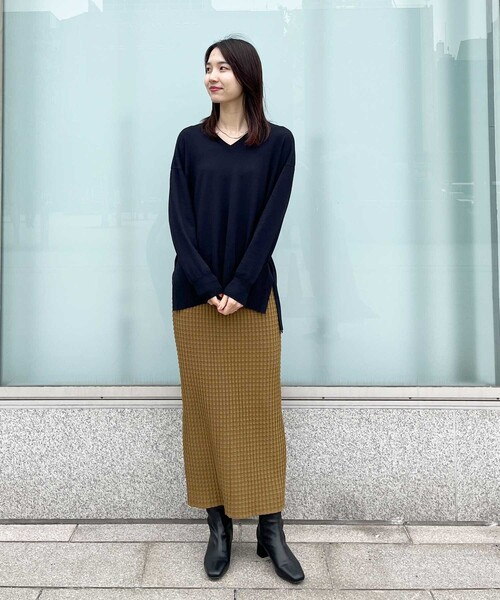 OPAQUE.CLIP（オペークドットクリップ）の「◆ぽこぽこナローニットスカート【洗濯機洗い可】（スカート・レディース・ブラック/こしょう色系/ピンク系その他・38/40）」の18枚目の写真