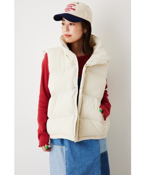 RODEO CROWNS WIDE BOWL(ロデオクラウンズワイドボウル)の「スタンドネック PUFF ベスト(ダウンベスト・レディース・アイボリー/ネイビー/オレンジ・FREE)」の14枚目の写真