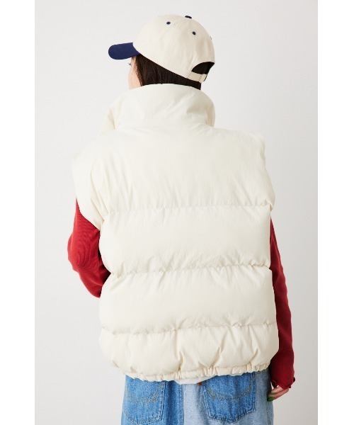 RODEO CROWNS WIDE BOWL(ロデオクラウンズワイドボウル)の「スタンドネック PUFF ベスト(ダウンベスト・レディース・アイボリー/ネイビー/オレンジ・FREE)」の17枚目の写真