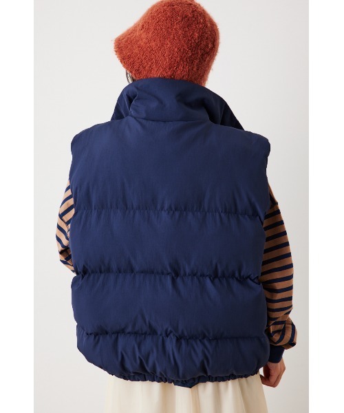 RODEO CROWNS WIDE BOWL(ロデオクラウンズワイドボウル)の「スタンドネック PUFF ベスト(ダウンベスト・レディース・アイボリー/ネイビー/オレンジ・FREE)」の21枚目の写真