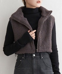 notch. | ボアショートベスト(ダウンベスト)