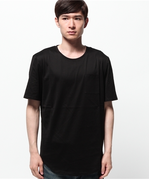 KATHARINE HAMNETT LONDON (キャサリンハムネットロンドン)の「ROUND LENGTH SHORT SLEEVE / ラウンドレングスショートスリーブTシャツ(Tシャツ/カットソー・メンズ・ブラック/ホワイト・SMALL/X-LARGE/LARGE/MEDIUM)」の3枚目の写真