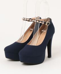 DULCIS REGALO | ElvisLuce(エルビスルーチェ)11cmヒールパールアンクルストラップパンプス(パンプス)