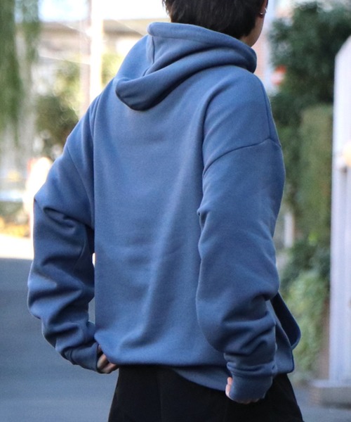 ILL'S(イルズ)の「ガールイラストワンポイント刺繍 ビッグシルエット 裏起毛プルオーバーパーカー フーディー カットソー ユニセックス【ILL'S】(パーカー・メンズ・ブルー系その他/杢グレー/ミント/チャコールグレー/ホワイト系その他/ブラック系その他/グレー系その他2/グリーン系その他2/グレー系2・XL/M/L)」の15枚目の写真