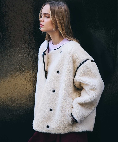 セール】ボアミドルブルゾン（ブルゾン）｜AKTE（アクテ）の