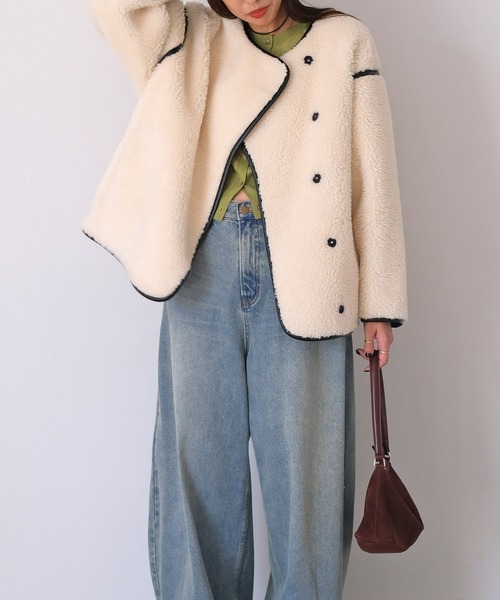 AKTE アクテ ブルゾン アウター ボアミドルブルゾン ボアミドルブルゾン（ブルゾン）｜AKTE（アクテ）のファッション通販