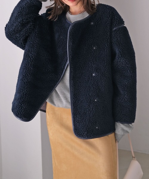 ボアミドルブルゾン（ブルゾン）｜AKTE（アクテ）のファッション通販