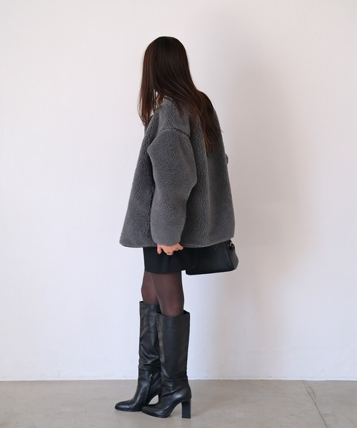 AKTE アクテ ブルゾン アウター ボアミドルブルゾン ボアミドルブルゾン（ブルゾン）｜AKTE（アクテ）のファッション通販