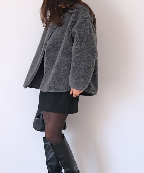 ボアミドルブルゾン（ブルゾン）｜AKTE（アクテ）のファッション通販