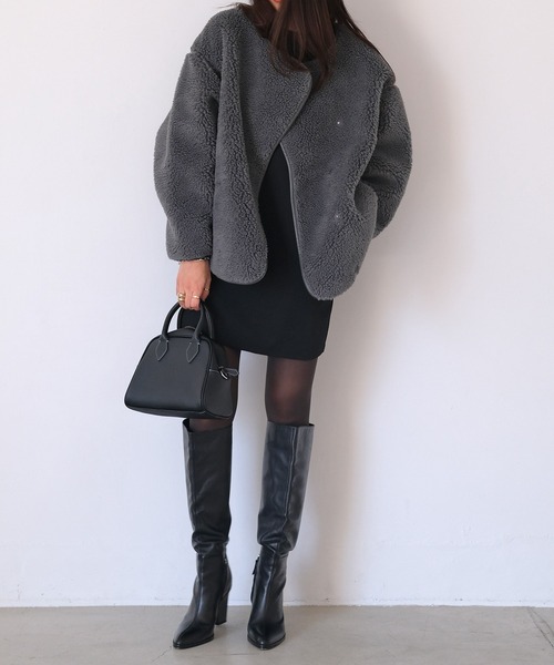 セール】ボアミドルブルゾン（ブルゾン）｜AKTE（アクテ）の