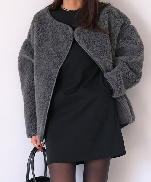 ボアミドルブルゾン（ブルゾン）｜AKTE（アクテ）のファッション通販