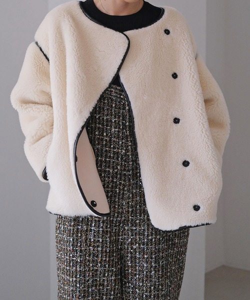 ボアミドルブルゾン（ダウンジャケット/コート）｜AKTE（アクテ）の