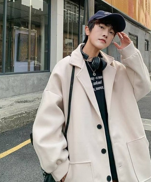 MGV（エムジーヴィー）の「オーバーサイズチェスターコート（チェスターコート・メンズ・アイボリー/グリーン/ブラック・LARGE/X-LARGE/MEDIUM）」の19枚目の写真