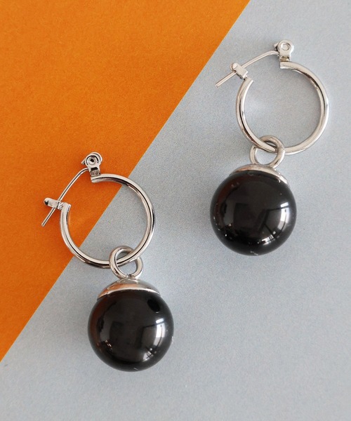 LEPSIM（レプシィム）の「【MIXステンレス】カラーピアス　993778（ピアス（両耳用）・レディース・ブラウン/オフホワイト/ブラック/ブラック系その他・ONE SIZE）」の3枚目の写真