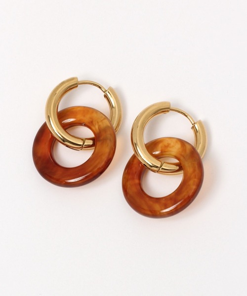 LEPSIM（レプシィム）の「【MIXステンレス】カラーピアス　993778（ピアス（両耳用）・レディース・ブラウン/オフホワイト/ブラック/ブラック系その他・ONE SIZE）」の12枚目の写真