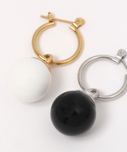 LEPSIM（レプシィム）の「【MIXステンレス】カラーピアス　993778（ピアス（両耳用）・レディース・ブラウン/オフホワイト/ブラック/ブラック系その他・ONE SIZE）」の13枚目の写真