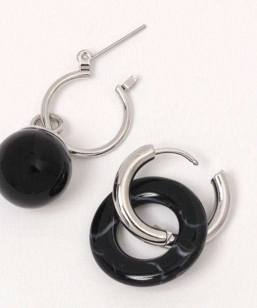 LEPSIM（レプシィム）の「【MIXステンレス】カラーピアス　993778（ピアス（両耳用）・レディース・ブラウン/オフホワイト/ブラック/ブラック系その他・ONE SIZE）」の15枚目の写真