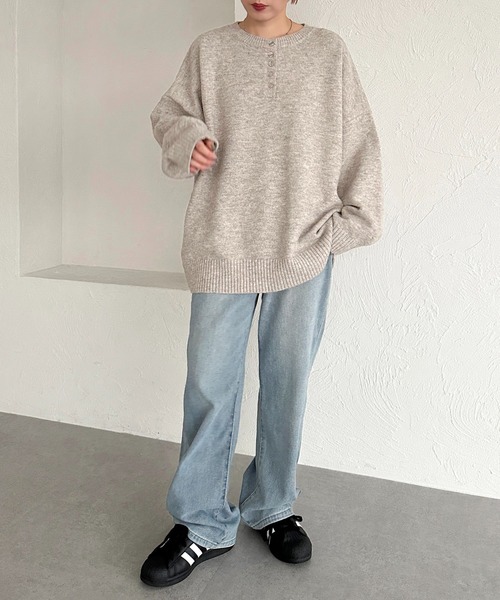 apres jour mignon（アプレジュールミニョン）の「ヘンリーニット【ZOZOTOWN限定アイテム】（ニット/セーター・レディース・ブラック/アイボリー/チャコールグレー/ベージュ/レッド/ブラウン系その他・フリー/X-LARGE）」の9枚目の写真