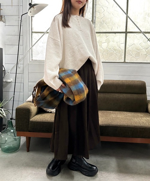 apres jour mignon（アプレジュールミニョン）の「ヘンリーニット【ZOZOTOWN限定アイテム】（ニット/セーター・レディース・ブラック/アイボリー/チャコールグレー/ベージュ/レッド/ブラウン系その他・フリー/X-LARGE）」の15枚目の写真