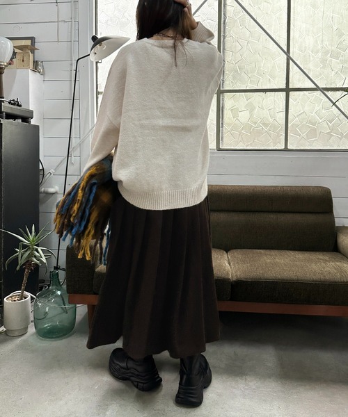 apres jour mignon（アプレジュールミニョン）の「ヘンリーニット【ZOZOTOWN限定アイテム】（ニット/セーター・レディース・ブラック/アイボリー/チャコールグレー/ベージュ/レッド/ブラウン系その他・フリー/X-LARGE）」の17枚目の写真