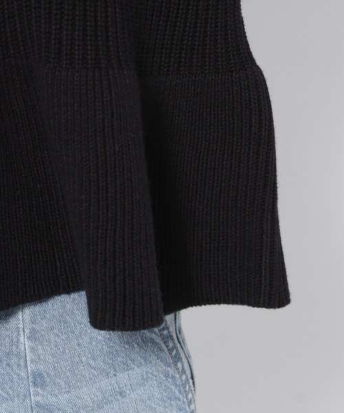 LOWRYS FARM（ローリーズファーム）の「ペプラムプルオーバーＬＳ 989266（ニット/セーター・レディース・アイボリー/ベージュ/ブラック・FREE）」の15枚目の写真