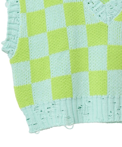 candystripper ベスト Candy Stripper（キャンディストリッパー）の「CHECKER KNIT