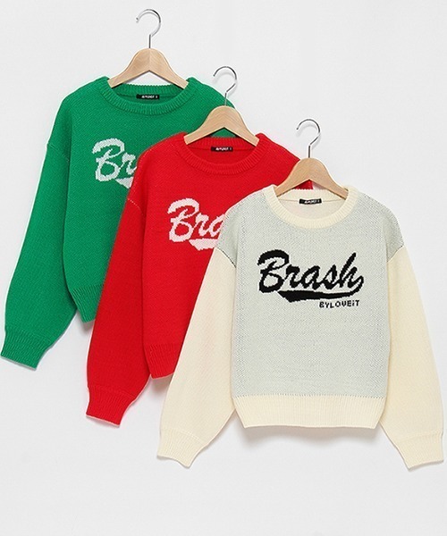 by LOVEiT（バイラビット）の「ジャカードロゴニット（ニット/セーター・キッズ・グリーン/アイボリー/レッド・120cm/130cm/140cm/150cm/160cm）」の9枚目の写真
