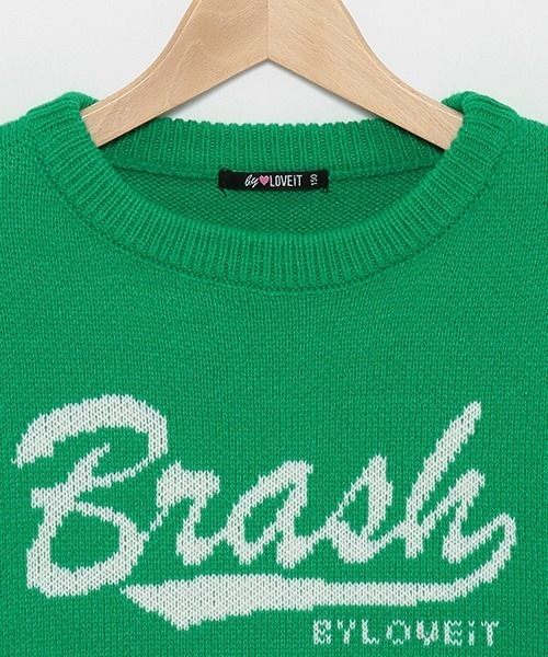 by LOVEiT（バイラビット）の「ジャカードロゴニット（ニット/セーター・キッズ・グリーン/アイボリー/レッド・120cm/130cm/140cm/150cm/160cm）」の6枚目の写真
