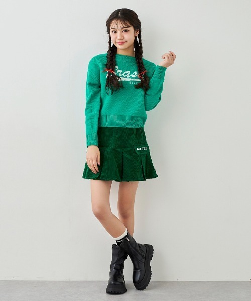 by LOVEiT（バイラビット）の「ジャカードロゴニット（ニット/セーター・キッズ・グリーン/アイボリー/レッド・120cm/130cm/140cm/150cm/160cm）」の13枚目の写真