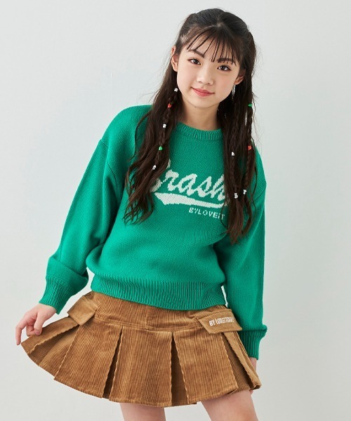 by LOVEiT（バイラビット）の「ジャカードロゴニット（ニット/セーター・キッズ・グリーン/アイボリー/レッド・120cm/130cm/140cm/150cm/160cm）」の14枚目の写真