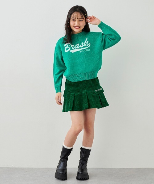 by LOVEiT（バイラビット）の「ジャカードロゴニット（ニット/セーター・キッズ・グリーン/アイボリー/レッド・120cm/130cm/140cm/150cm/160cm）」の17枚目の写真