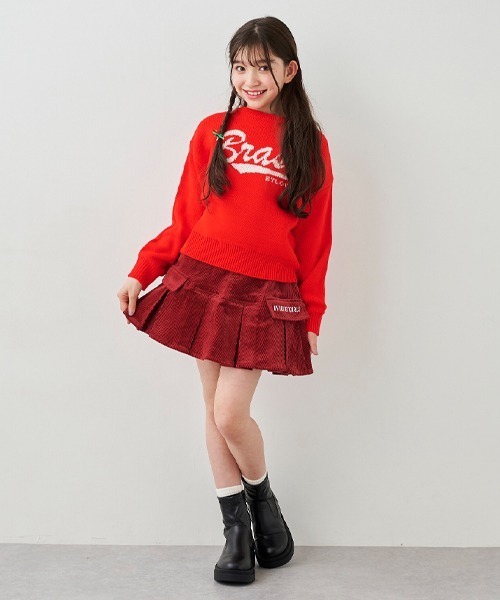 by LOVEiT（バイラビット）の「ジャカードロゴニット（ニット/セーター・キッズ・グリーン/アイボリー/レッド・120cm/130cm/140cm/150cm/160cm）」の19枚目の写真