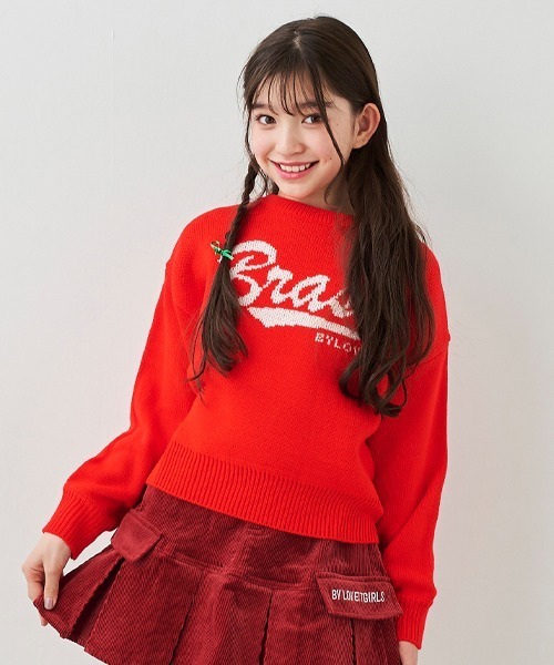 by LOVEiT（バイラビット）の「ジャカードロゴニット（ニット/セーター・キッズ・グリーン/アイボリー/レッド・120cm/130cm/140cm/150cm/160cm）」の18枚目の写真