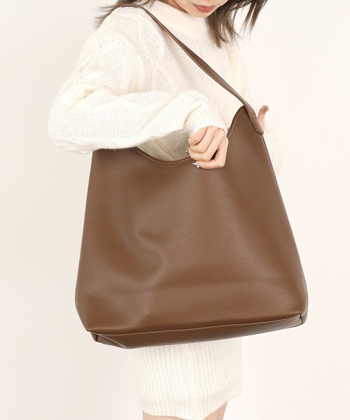 ROOPTOKYO（ループトウキョウ）の「ワンショルダーフェイクレザーバッグ（ショルダーバッグ・レディース・ブラック/グリーン/ブラウン/ダークブラウン/ベージュ・FREE）」の6枚目の写真
