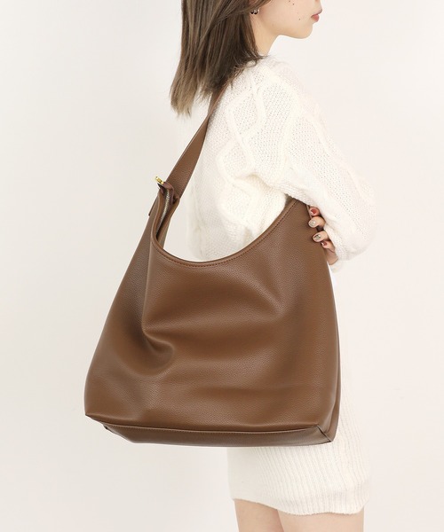 ROOPTOKYO（ループトウキョウ）の「ワンショルダーフェイクレザーバッグ（ショルダーバッグ・レディース・ブラック/グリーン/ブラウン/ダークブラウン/ベージュ・FREE）」の11枚目の写真
