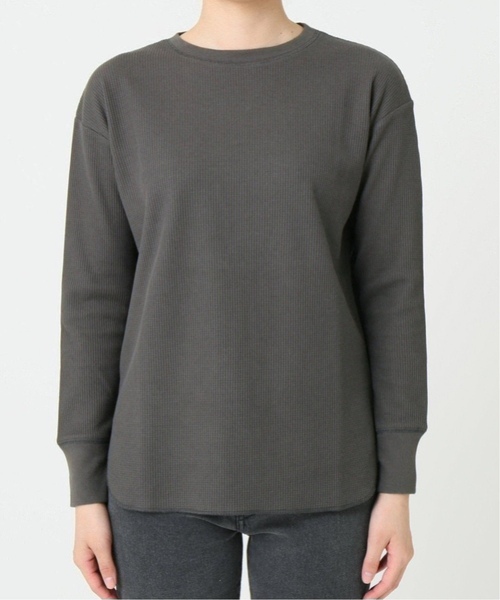 JOURNAL STANDARD relume(ジャーナルスタンダード レリューム)の「《追加5》TCワッフルロングスリーブTシャツ(Tシャツ/カットソー・レディース・チャコールグレー/ライトグレー/ブラウン/オートミール・FREE)」の9枚目の写真