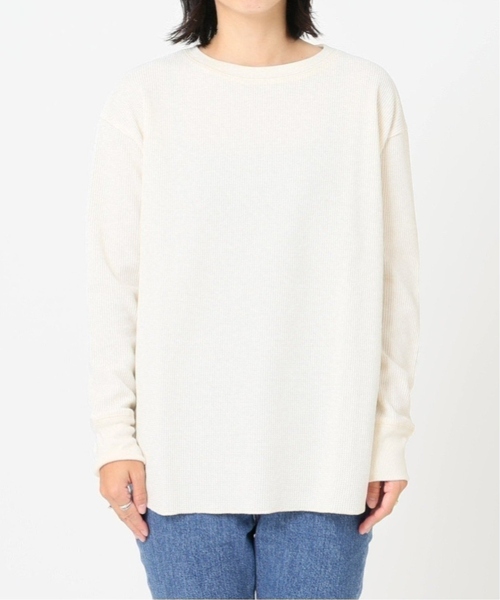 JOURNAL STANDARD relume(ジャーナルスタンダード レリューム)の「《追加5》TCワッフルロングスリーブTシャツ(Tシャツ/カットソー・レディース・チャコールグレー/ライトグレー/ブラウン/オートミール・FREE)」の7枚目の写真