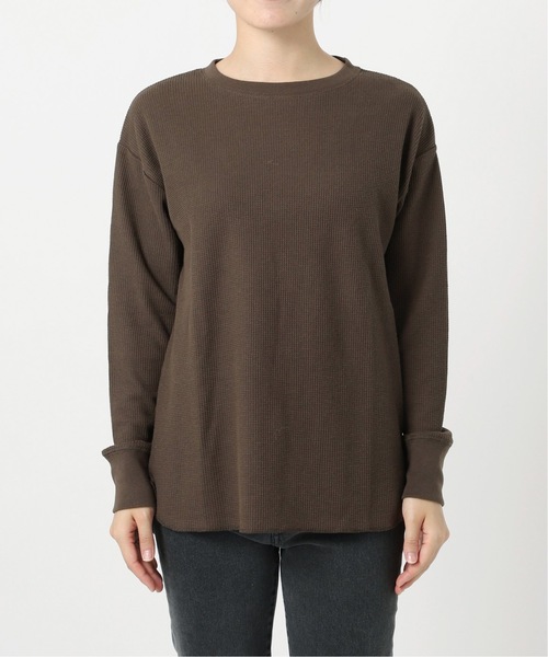 JOURNAL STANDARD relume(ジャーナルスタンダード レリューム)の「《追加5》TCワッフルロングスリーブTシャツ(Tシャツ/カットソー・レディース・チャコールグレー/ライトグレー/ブラウン/オートミール・FREE)」の6枚目の写真